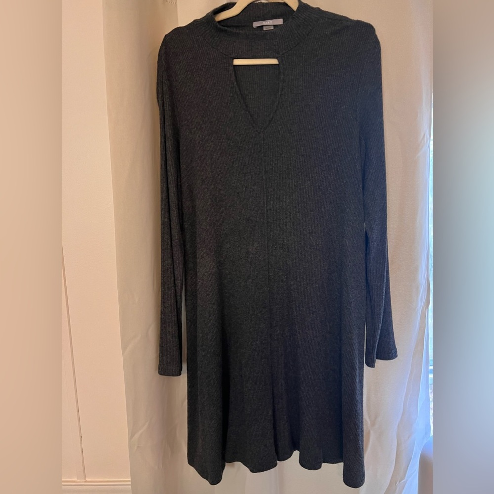 Tart sweater dress long sleeve grey